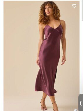 NWT Altar'd State Oriana Sleeveless Satin Maxi Dress